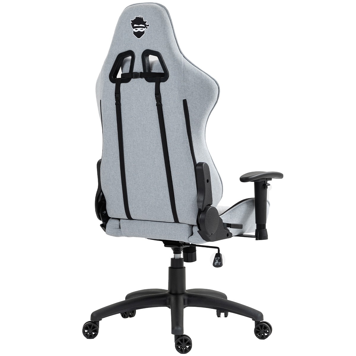 Cadeira Gamer Ninja Yurei, Reclinável, 2D, Tecido, Cinza e Preta, GN-CH-YRR2DGBF