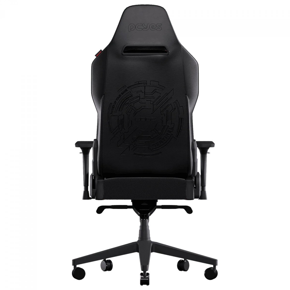 Cadeira Gamer PCYes Sentinel Black Vulcan, Ajustável, Reclinável, 4D, Tecido e PU, Preto, PCSTL-PT