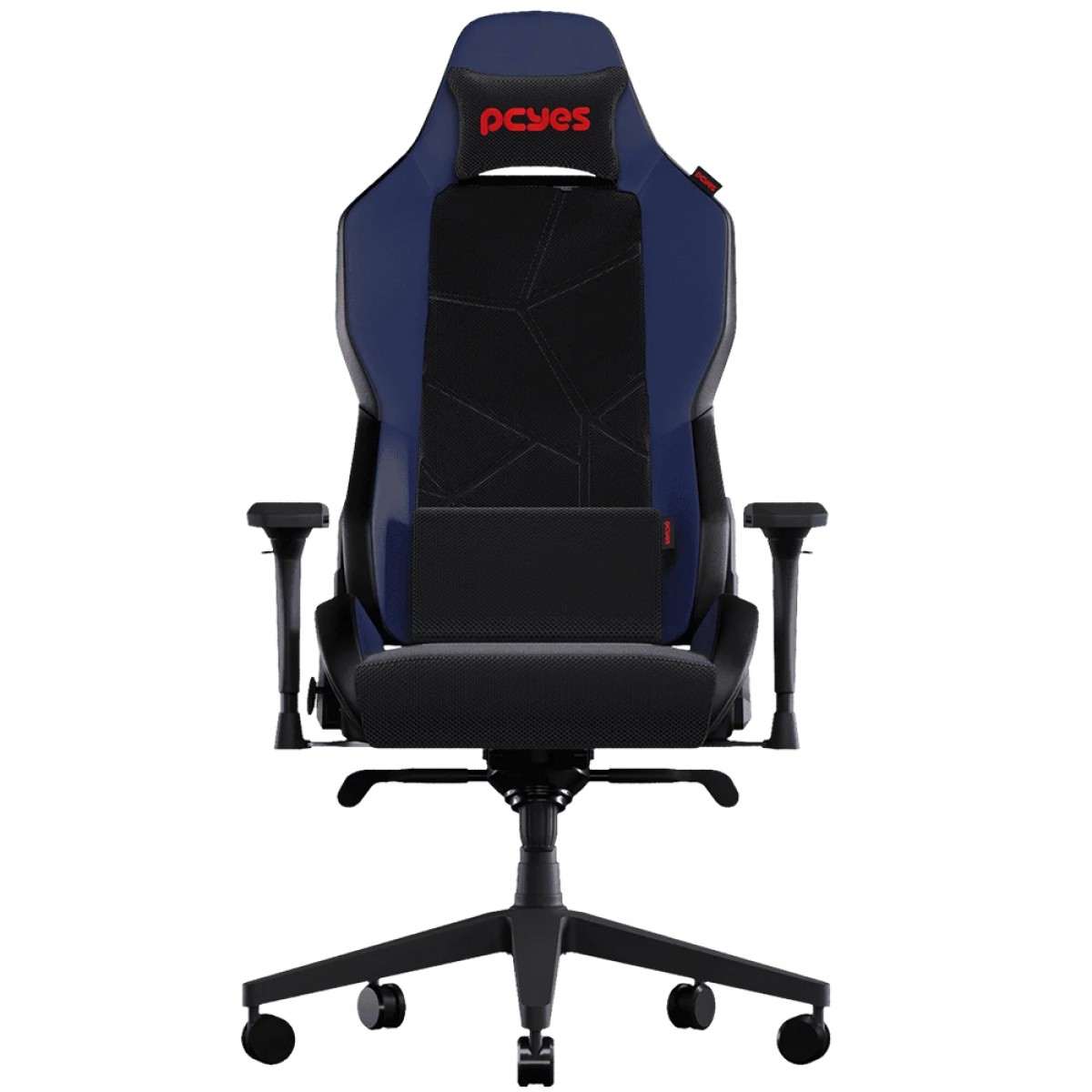Cadeira Gamer PCYes Sentinel Colbat Blue, Ajustável, Reclinável, 4D, Tecido e PU, Preto e Azul, PCSTL-AZ