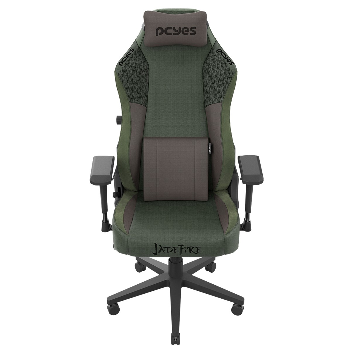Cadeira Gamer PCYes Ultimate Jade Fire, Tecido, Ajustável, Reclinável, 4D, Verde, PCGU-JF