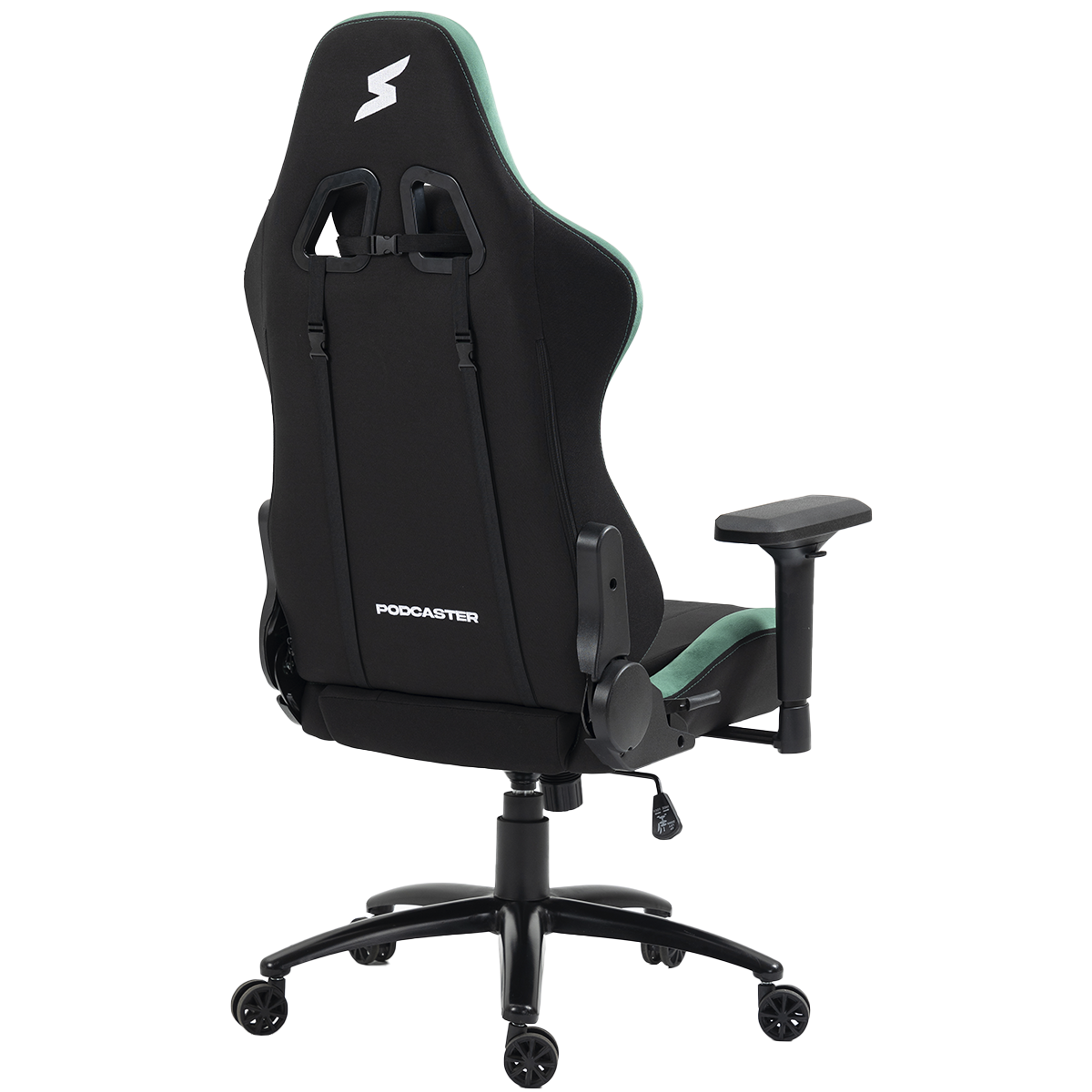 Cadeira Gamer Podcaster, Reclinável, 4D, Preta e Verde