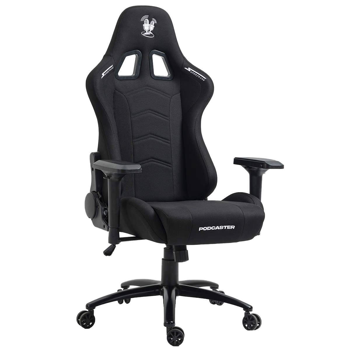 Cadeira Gamer Podcaster, Reclinável, 4D, Preta
