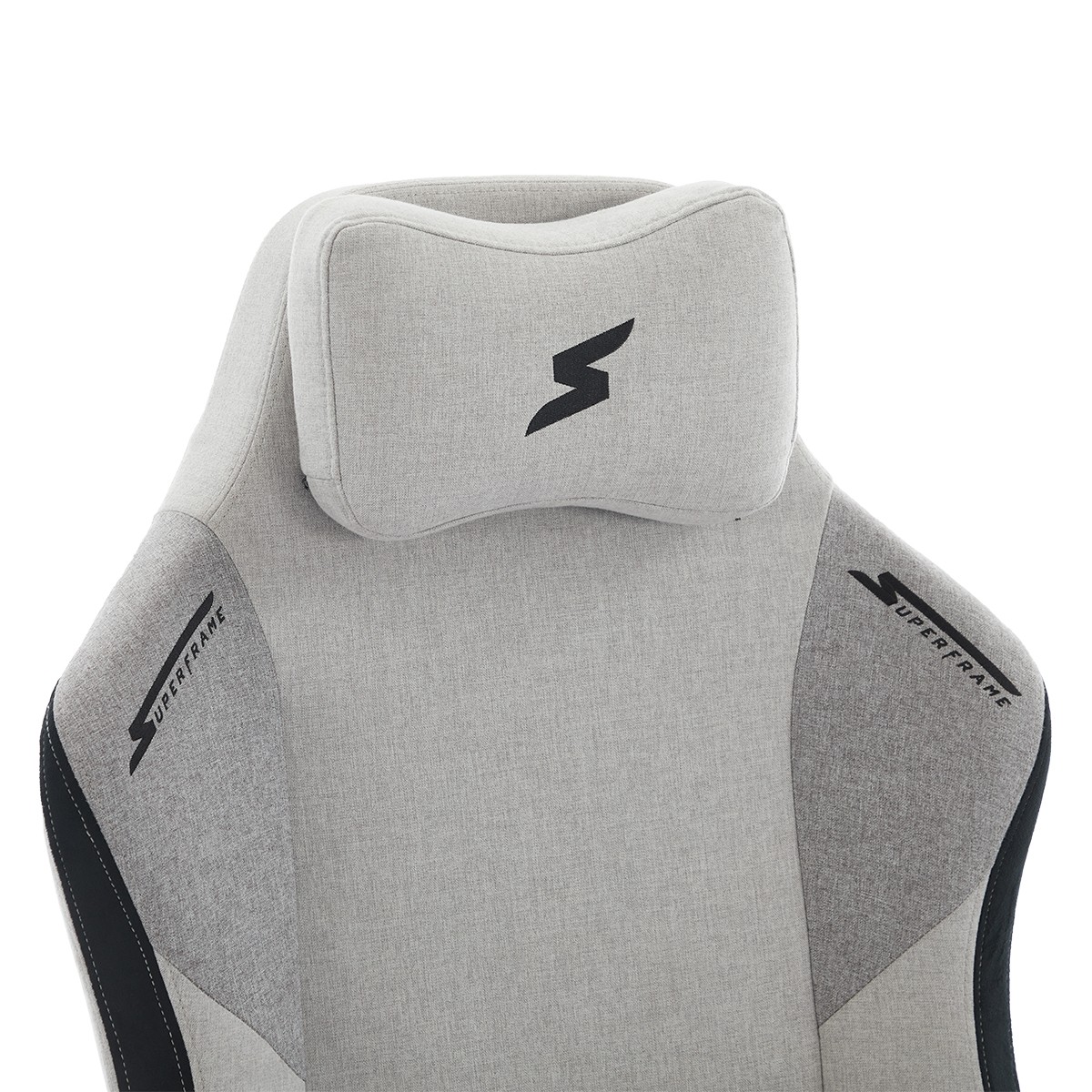 Cadeira Gamer SuperFrame Atlas, Reclinável, 3D, Tecido, Cinza e Preto, SF-CH-ATR3DGBF