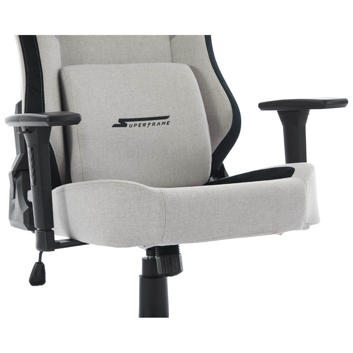 Cadeira Gamer SuperFrame Atlas, Reclinável, 3D, Tecido, Cinza e Preto, SF-CH-ATR3DGBF