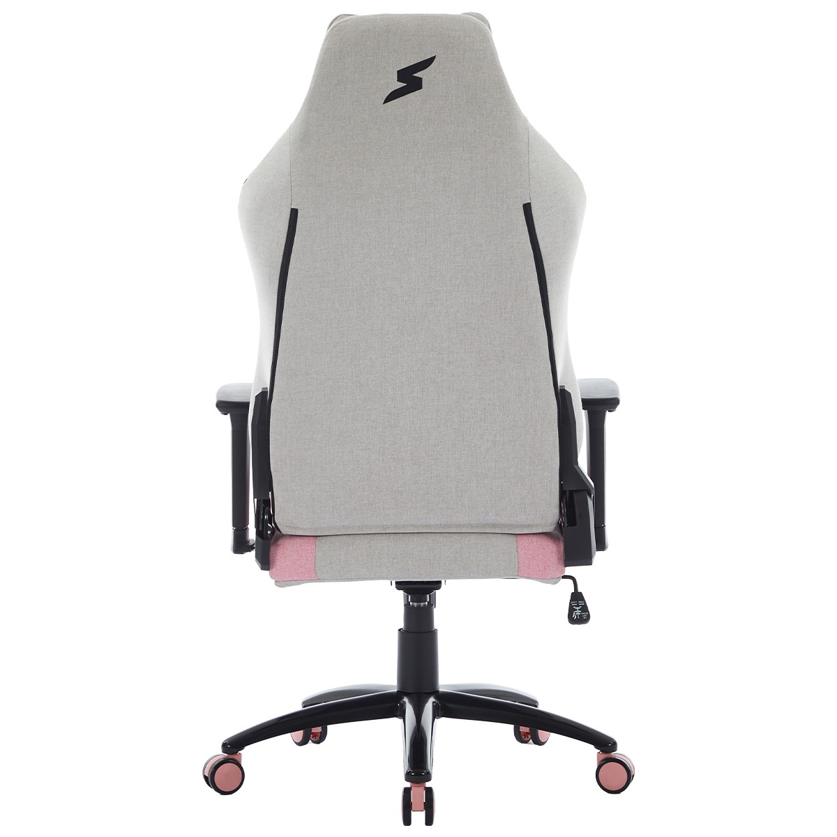 Cadeira Gamer SuperFrame Atlas, Reclinável, 3D, Tecido, Cinza e Rosa, SF-CH-ATR3DGPF