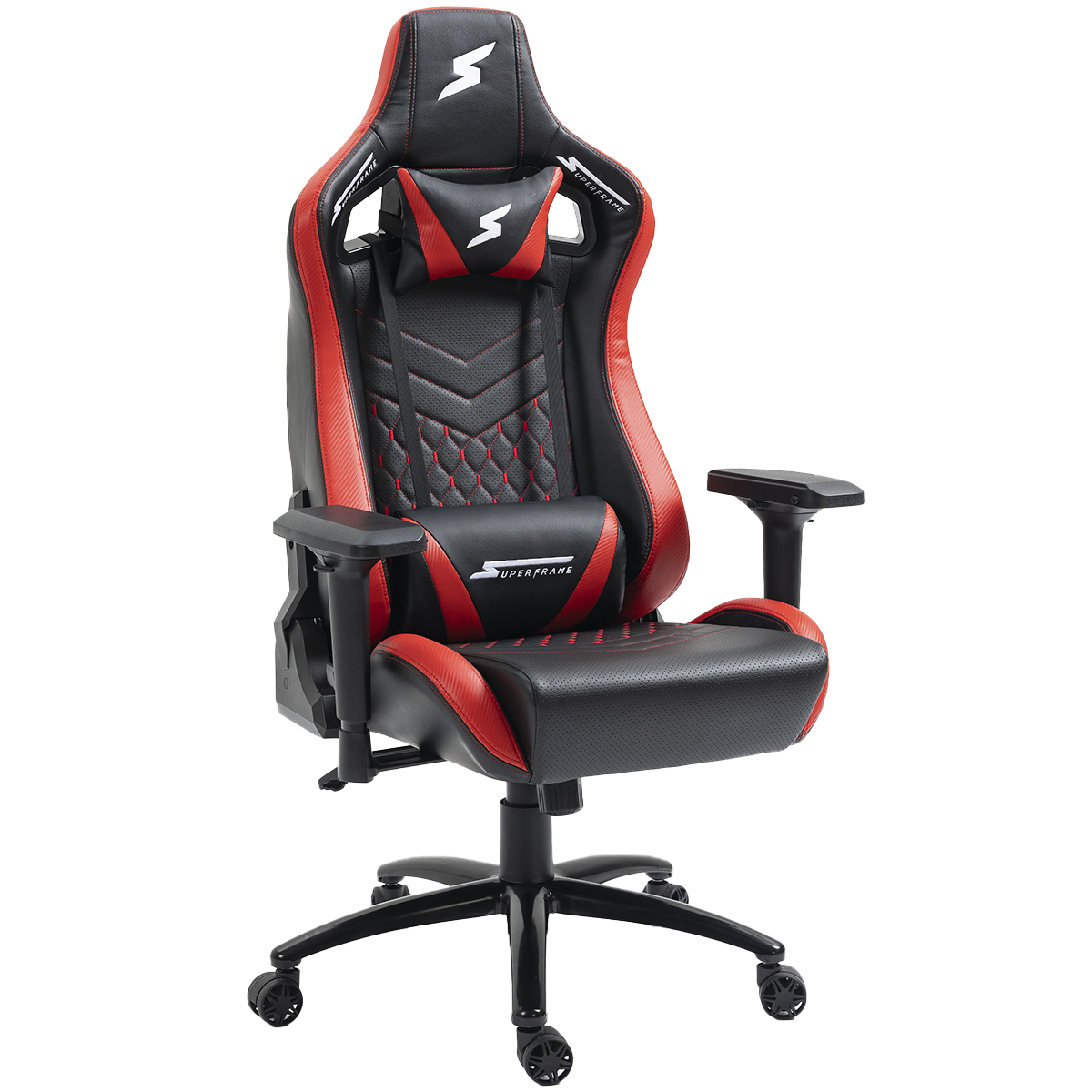 Cadeira Gamer SuperFrame Cleric, Reclinável, 4D, Preta e Vermelha