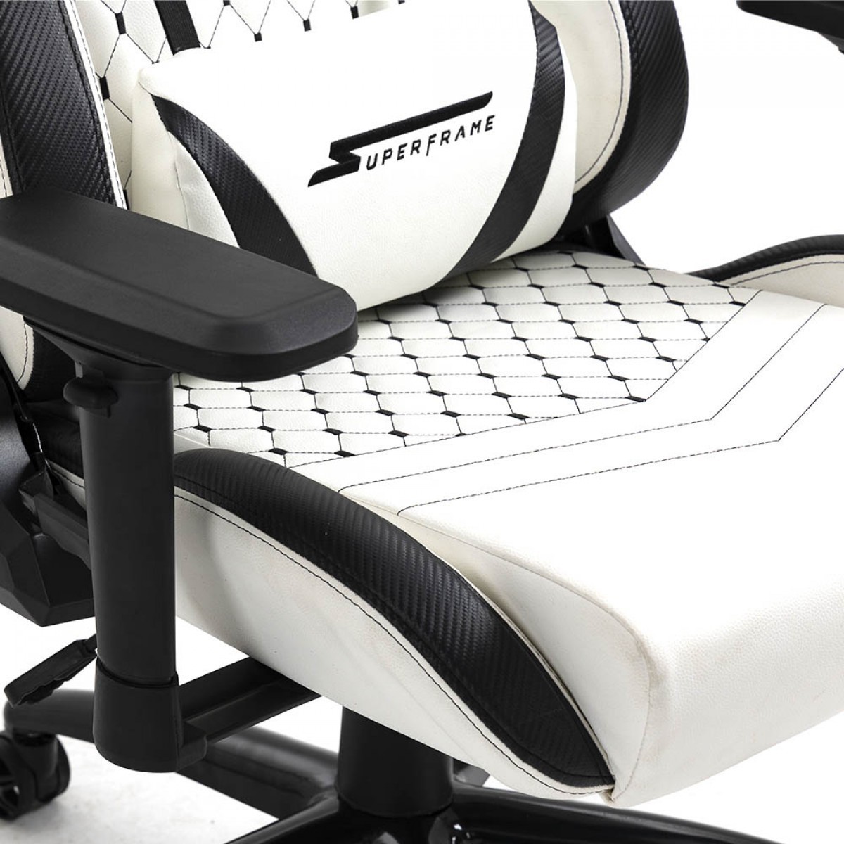 Cadeira Gamer SuperFrame Cleric, Reclinável, 4D, Branco e Preto