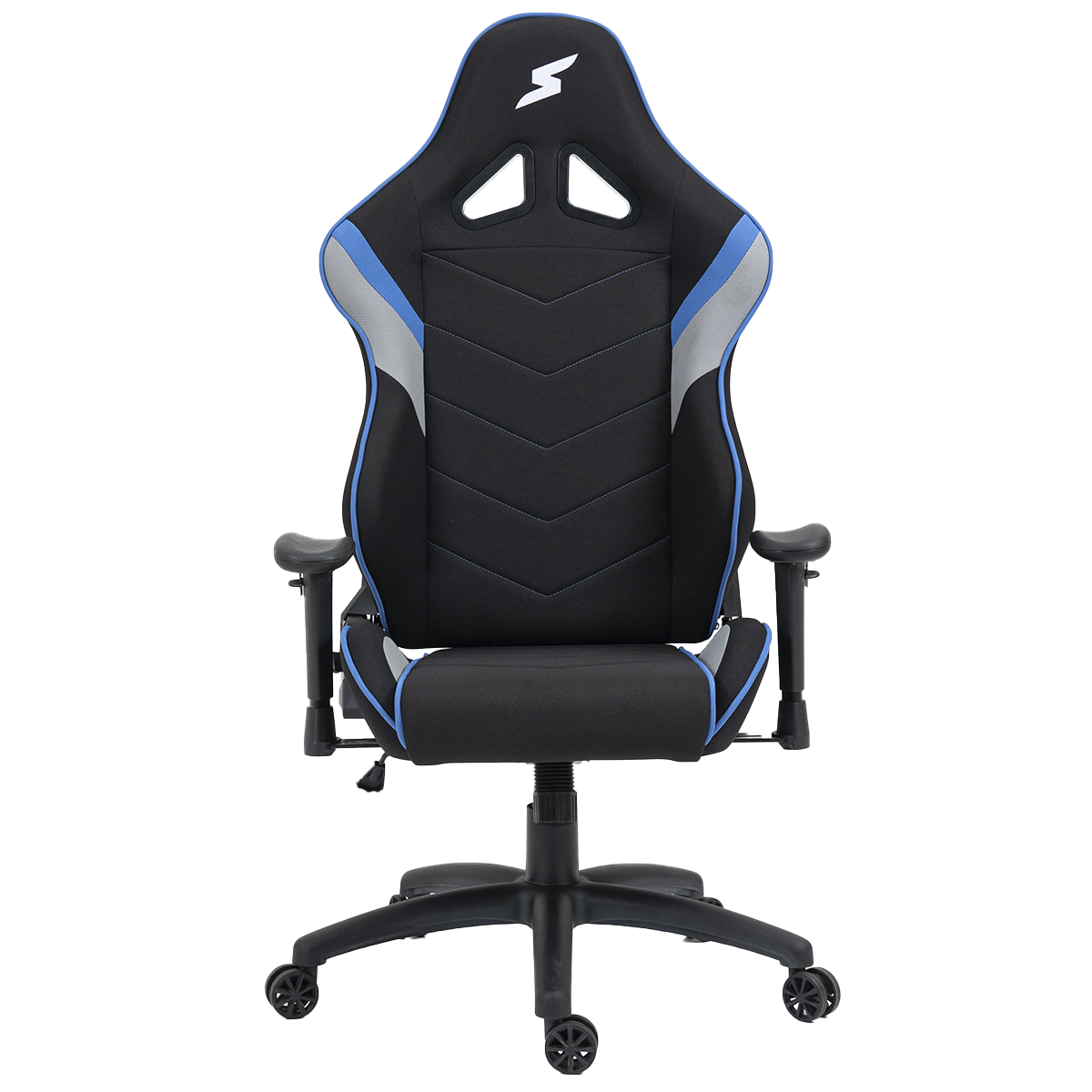 Cadeira Gamer SuperFrame Dragster, Reclinável, Tecido, Preto, Azul e Branco