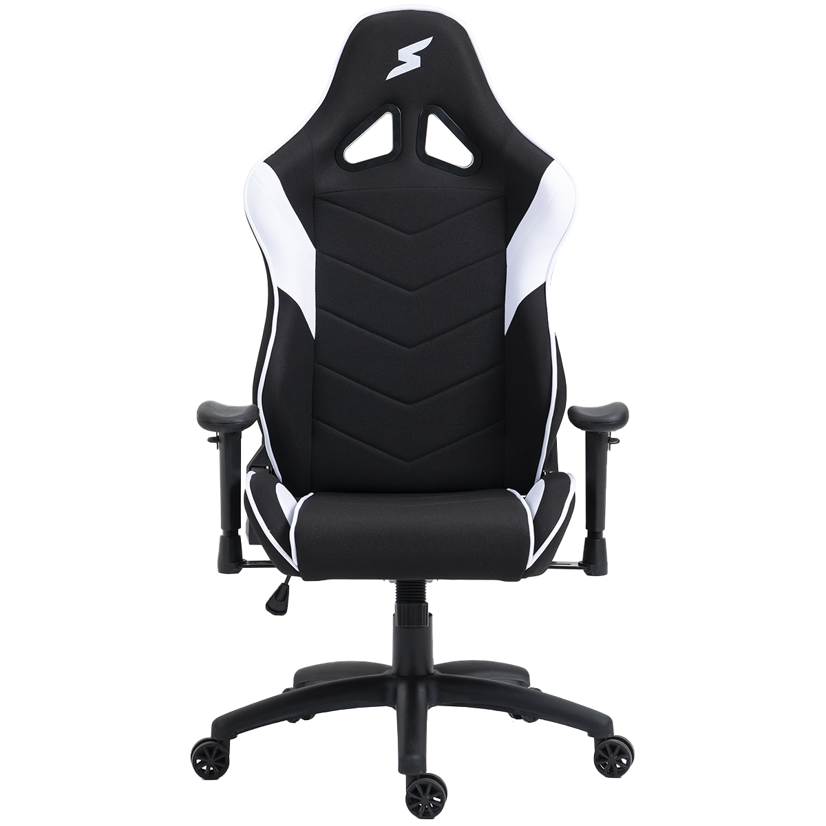 Cadeira Gamer SuperFrame Dragster, Reclinável, Tecido, Preto e Branco