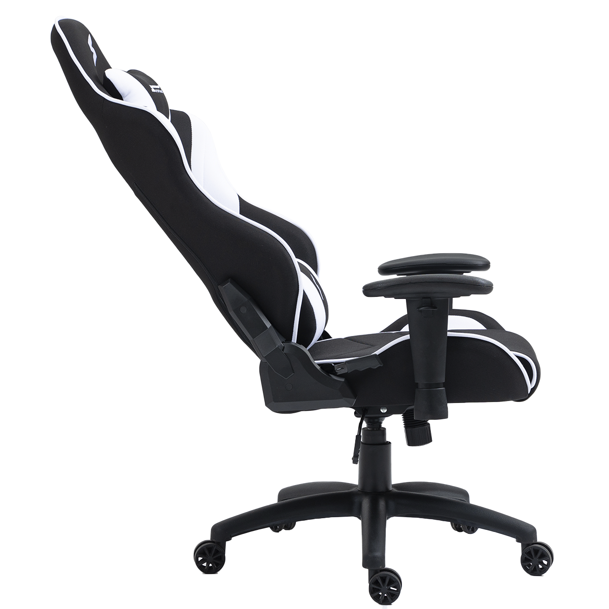 Cadeira Gamer SuperFrame Dragster, Reclinável, Tecido, Preto e Branco