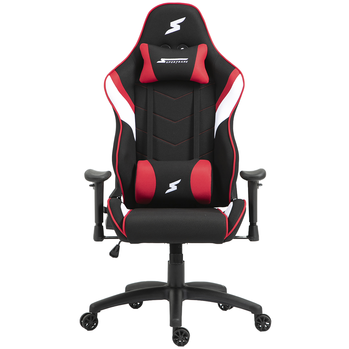 Cadeira Gamer SuperFrame Dragster, Reclinável, Tecido, Preto, Vermelho e Branco