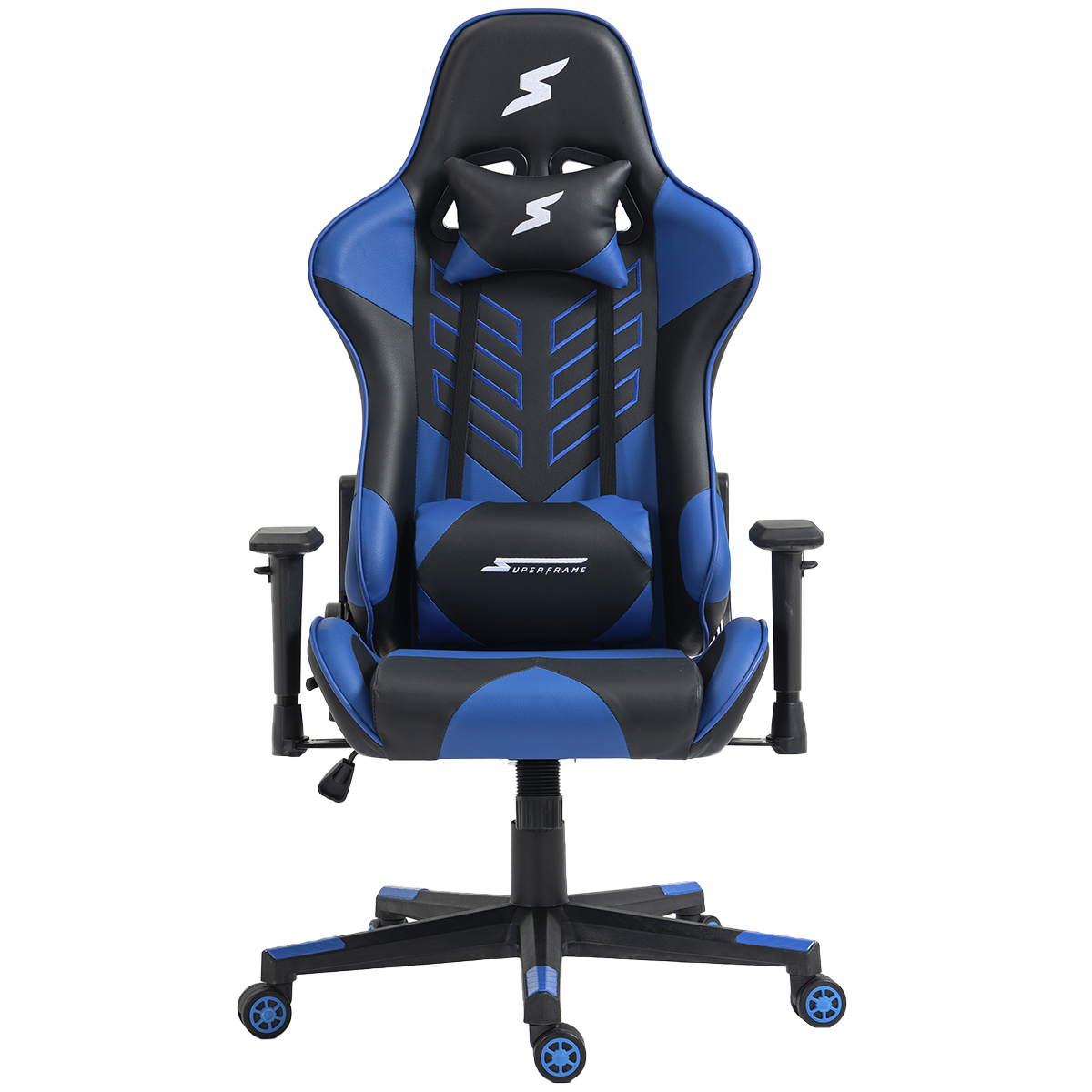 Cadeira Gamer SuperFrame Godzilla, Reclinável, Preto e Azul