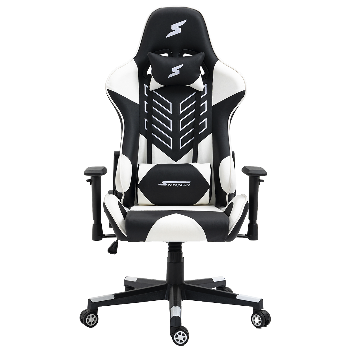 Cadeira Gamer SuperFrame Godzilla, Reclinável, Preto e Branco
