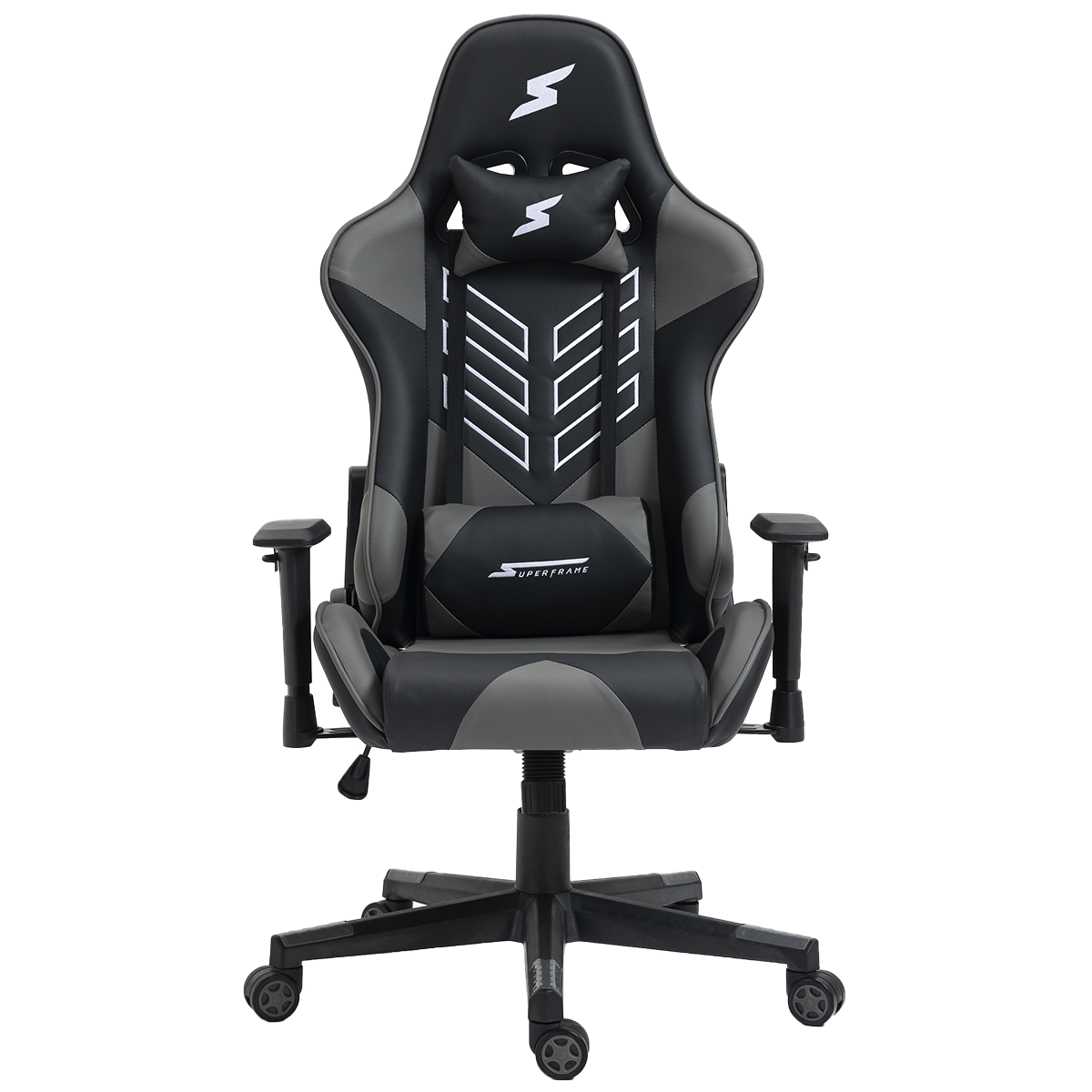 Cadeira Gamer SuperFrame Godzilla, Reclinável, Preto e Cinza