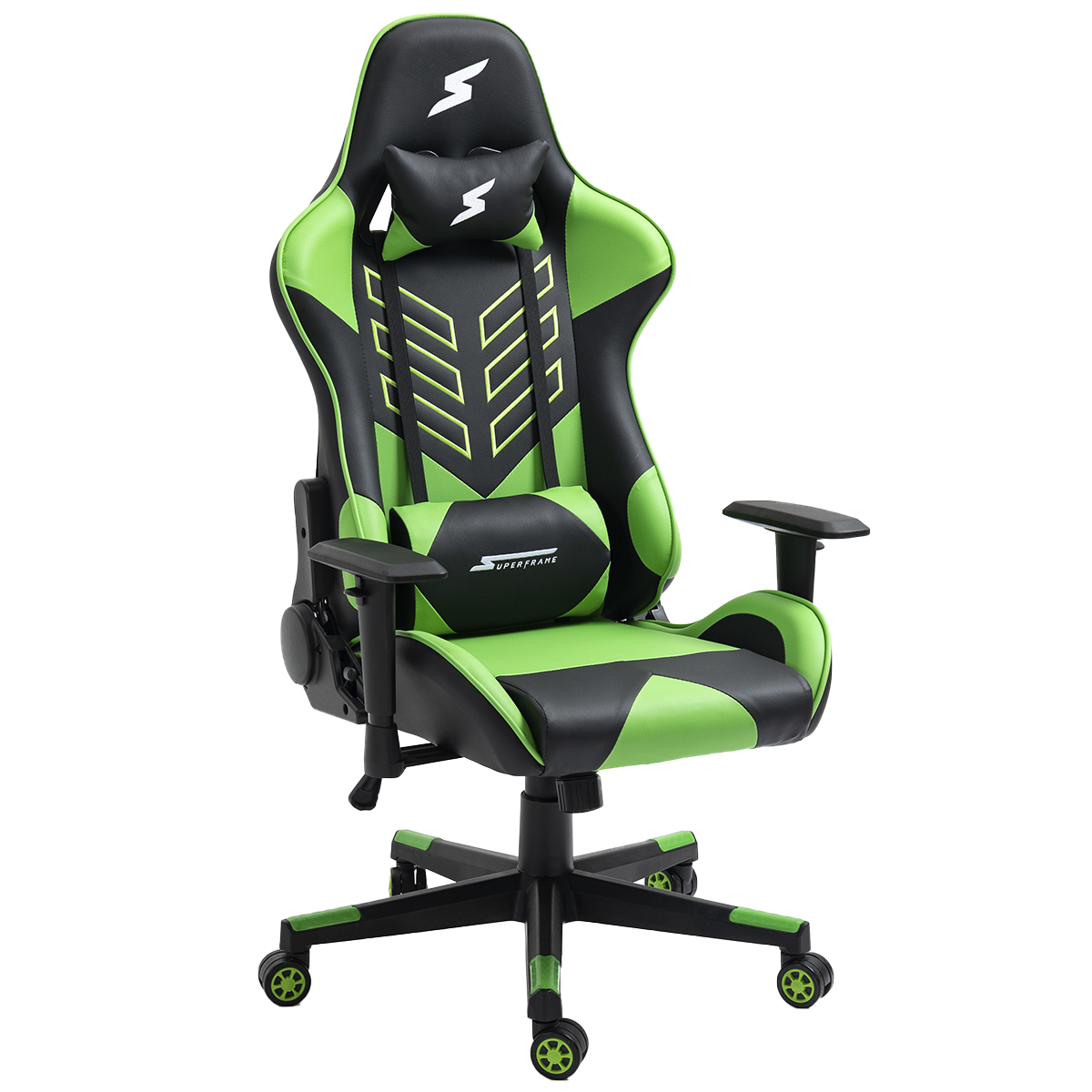 Cadeira Gamer SuperFrame Godzilla, Reclinável, Preto e Verde