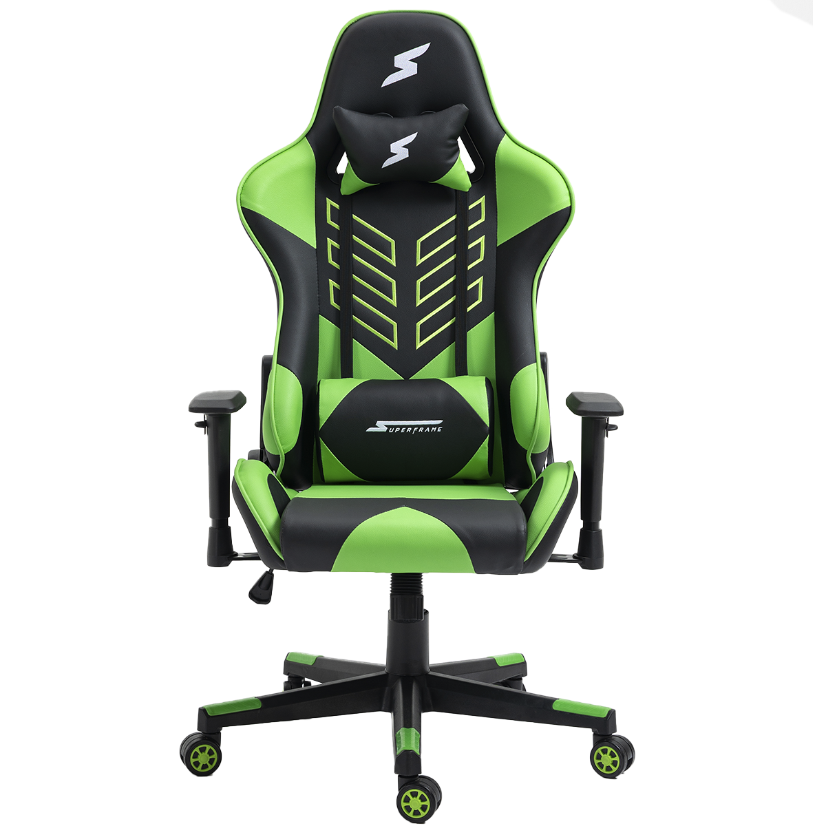 Cadeira Gamer SuperFrame Godzilla, Reclinável, Preto e Verde