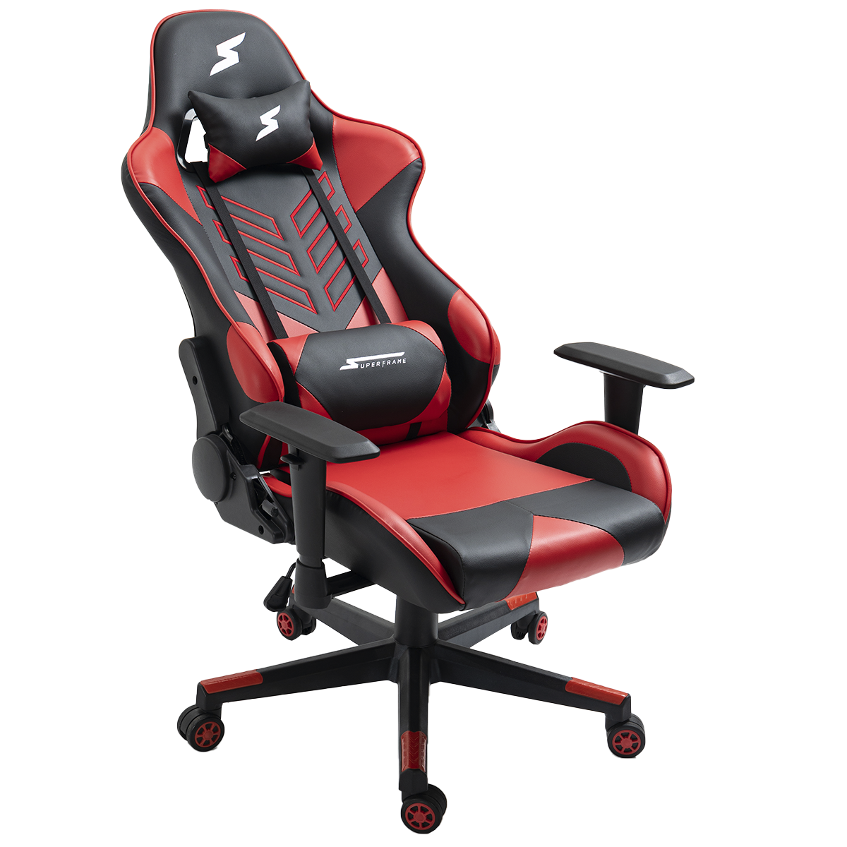Cadeira Gamer SuperFrame Godzilla, Reclinável, Preto e Vermelho