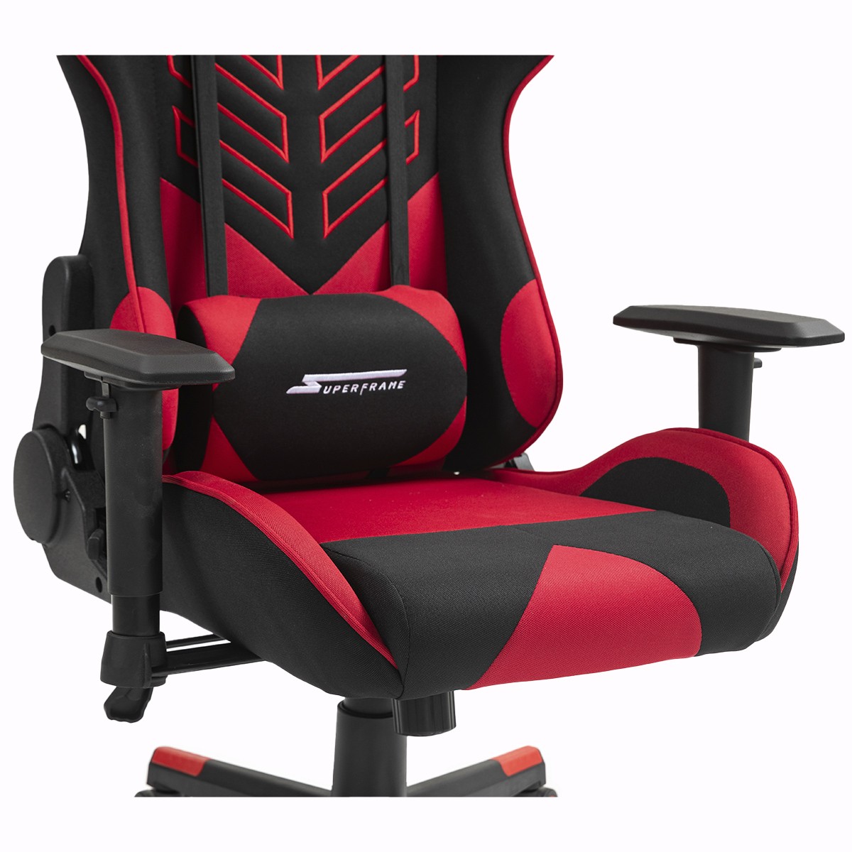 Cadeira Gamer SuperFrame Godzilla, Reclinável, Tecido, Preto e Vermelho, SF-CH-GZR2DBRF