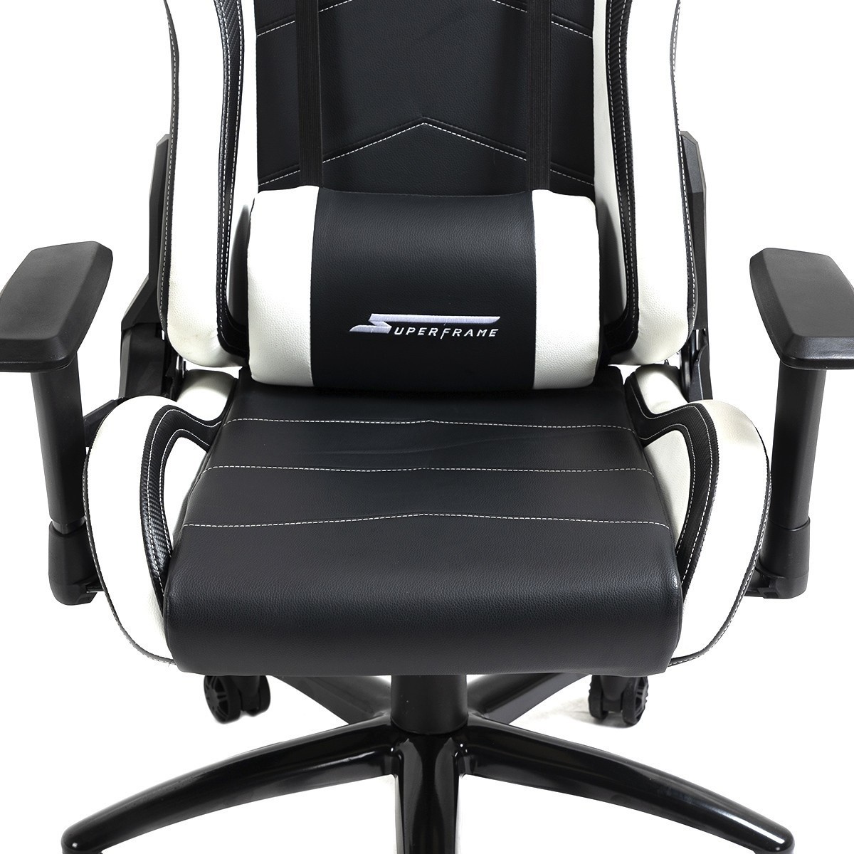 Cadeira Gamer SuperFrame Hunter, Reclinável, Preto e Branco