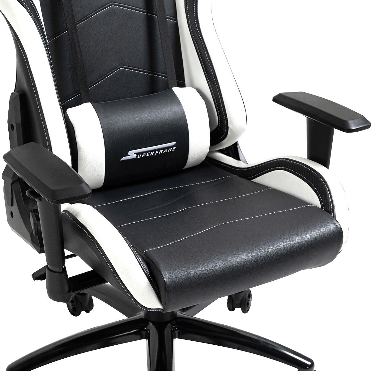 Cadeira Gamer SuperFrame Hunter, Reclinável, Preto e Branco