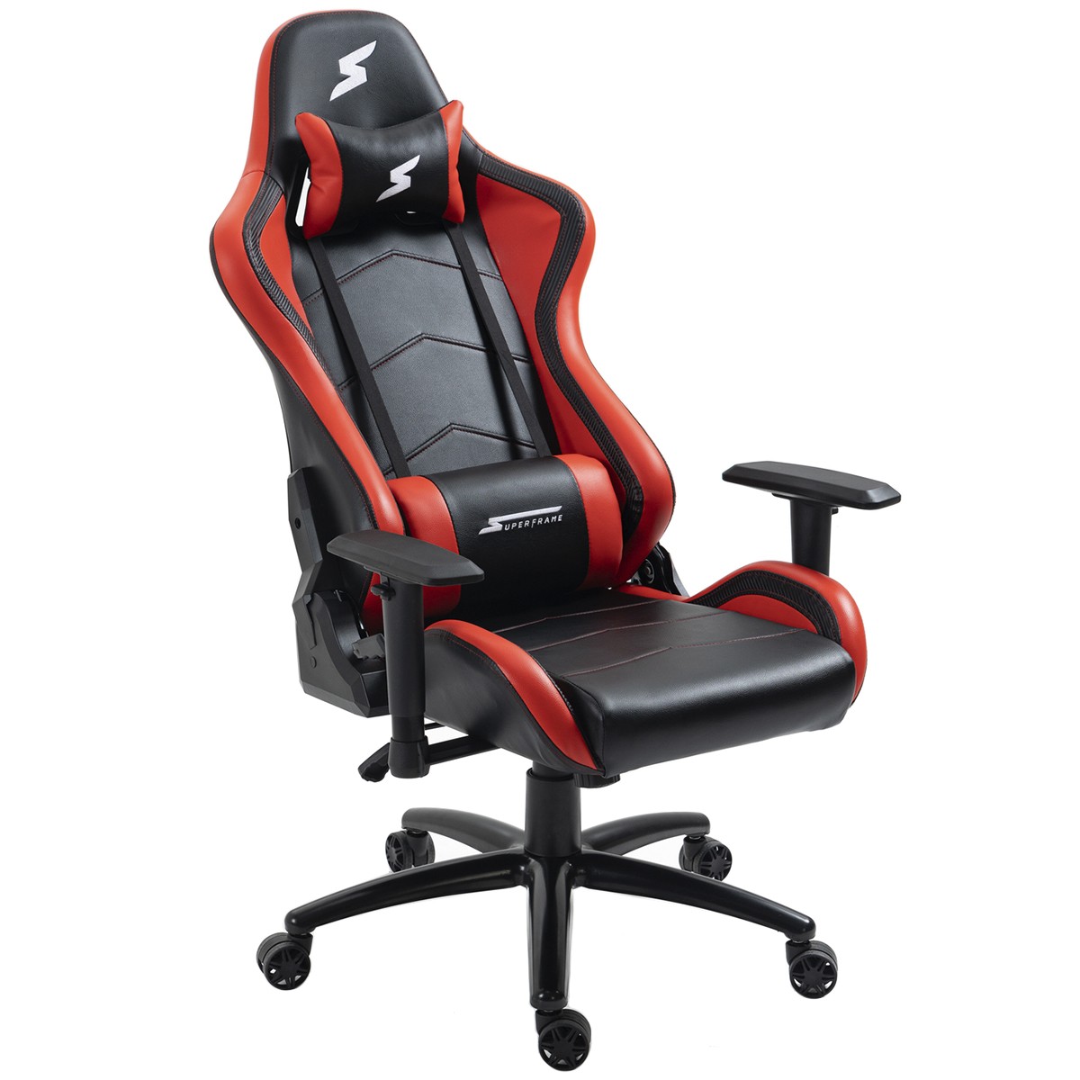 Cadeira Gamer SuperFrame Hunter, Reclinável, Preto e Vermelho 