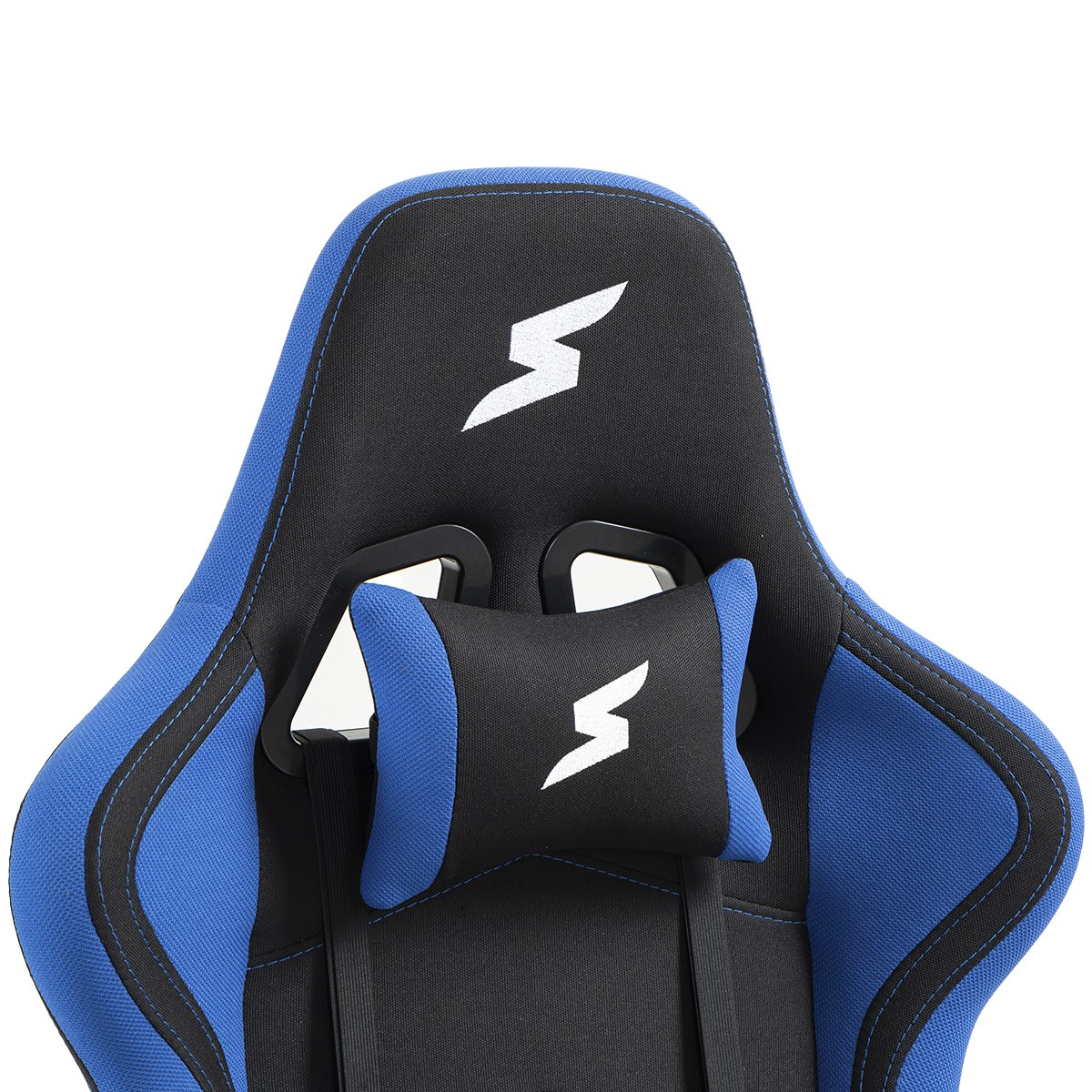 Cadeira Gamer SuperFrame Hunter, Reclinável, Tecido, Preto e Azul, GN-CH-HTR2DBBF 