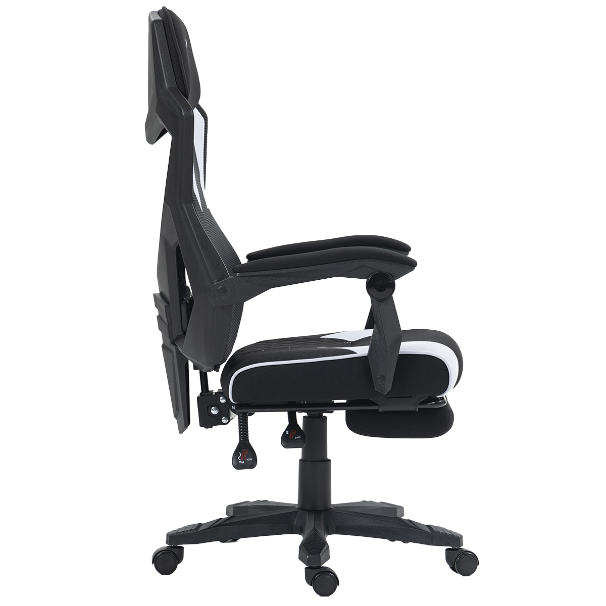 Cadeira Gamer SuperFrame Hybrid, Mesh, Altura Ajustável, Preta e Branca