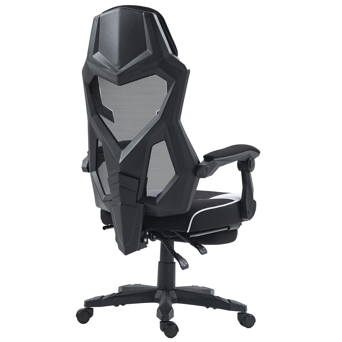 Cadeira Gamer SuperFrame Hybrid, Mesh, Altura Ajustável, Preta e Branca