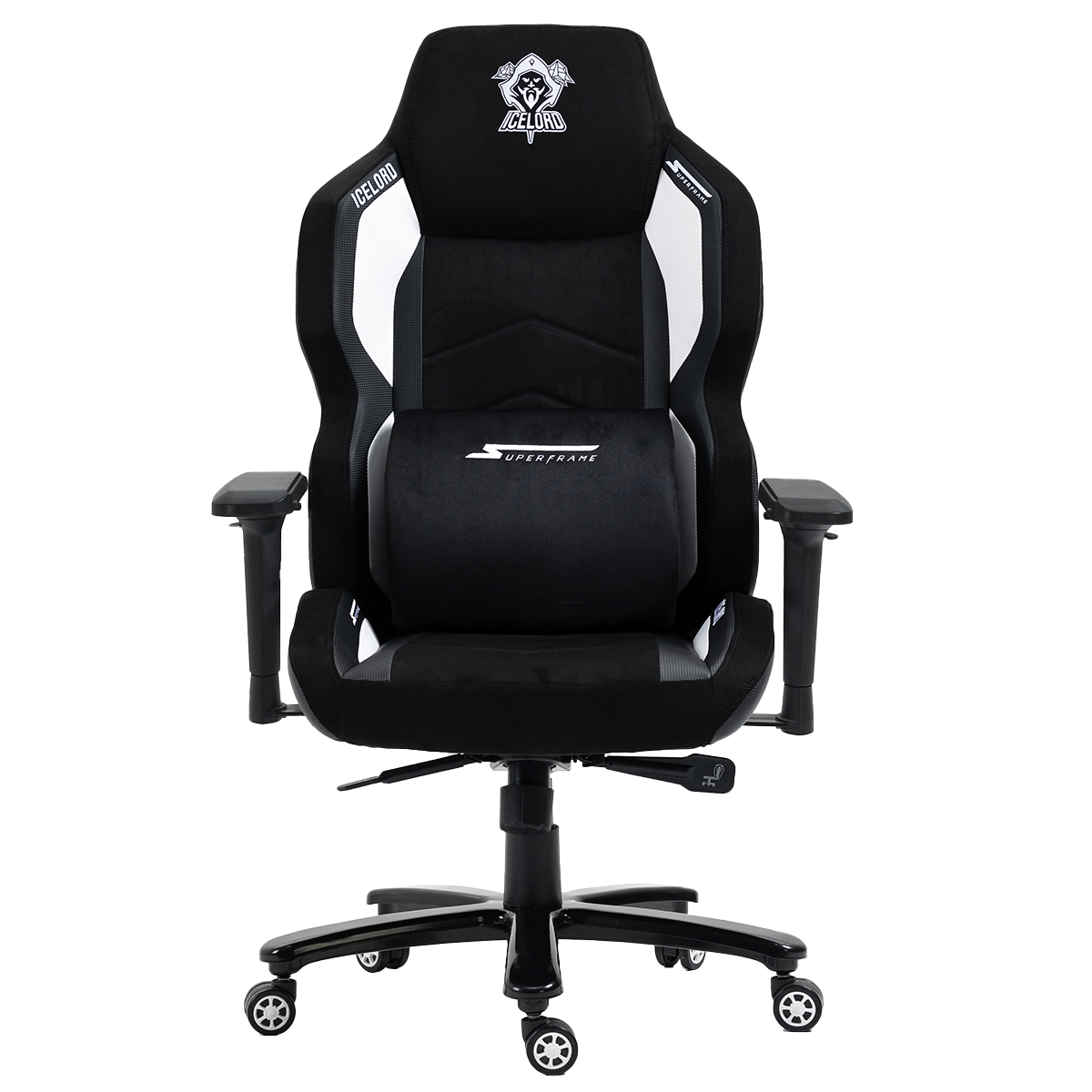 Cadeira Gamer SuperFrame Icelord Pro Edition, Reclinável, 4D, Preto e Branco