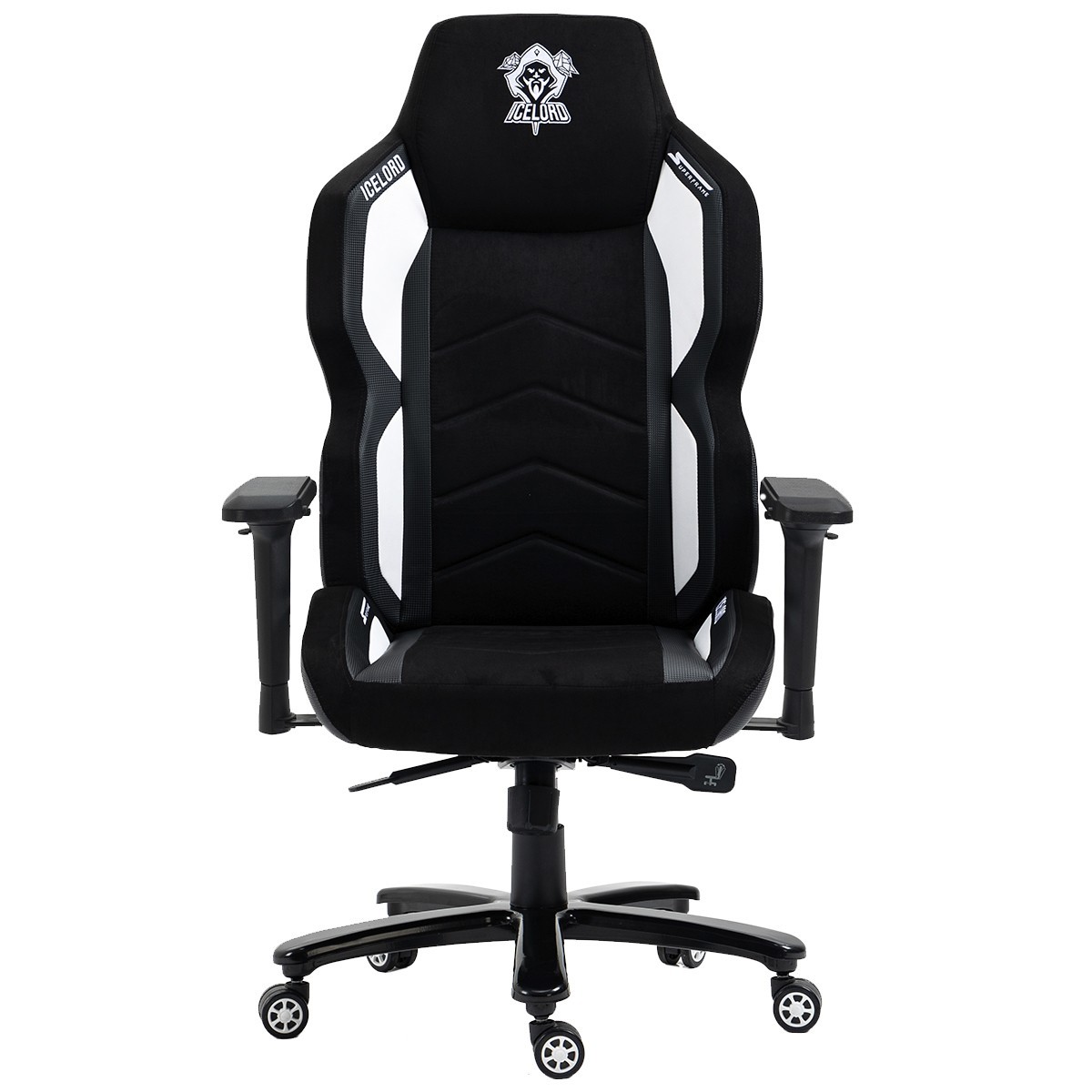 Cadeira Gamer SuperFrame Icelord Pro Edition, Reclinável, 4D, Preto e Branco
