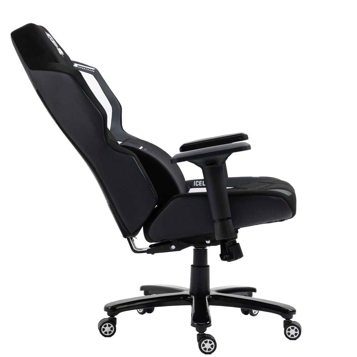 Cadeira Gamer SuperFrame Icelord Pro Edition, Reclinável, 4D, Preto e Branco