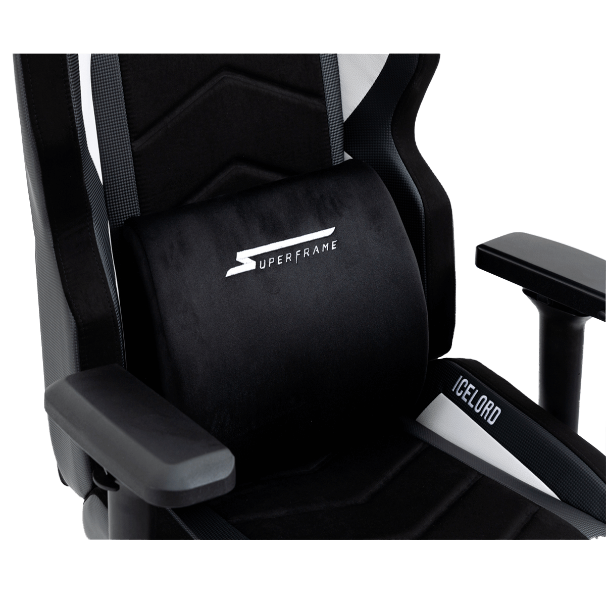 Cadeira Gamer SuperFrame Icelord Pro Edition, Reclinável, 4D, Preto e Branco
