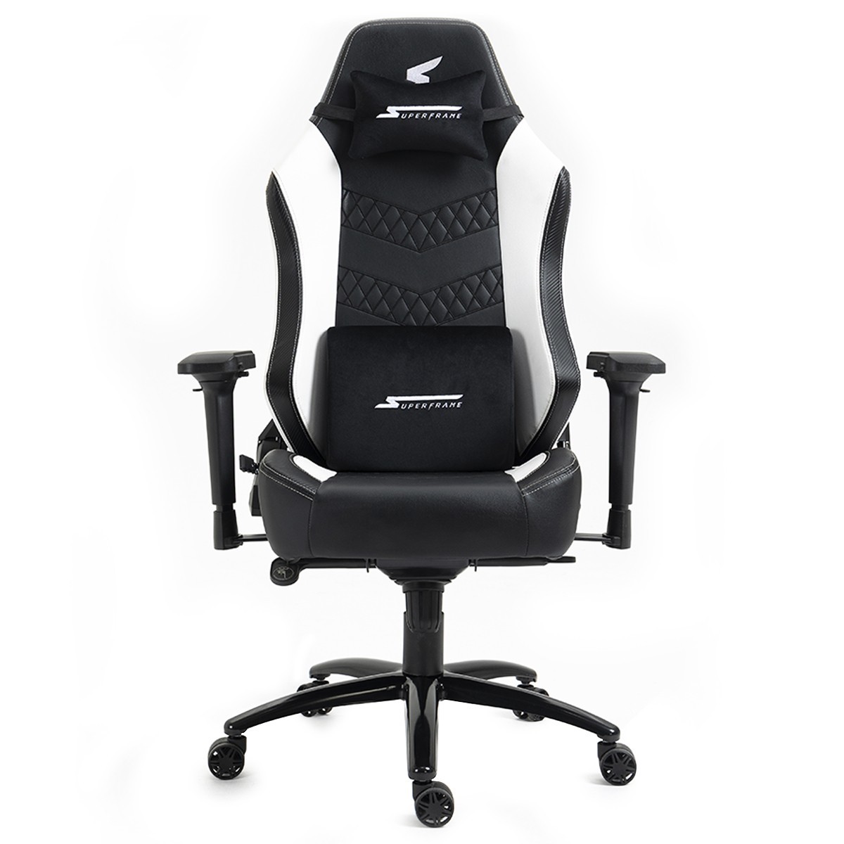 Cadeira Gamer SuperFrame Icelord, Reclinável, 4D, Preto e Branco, SFCD-CLBK/WH