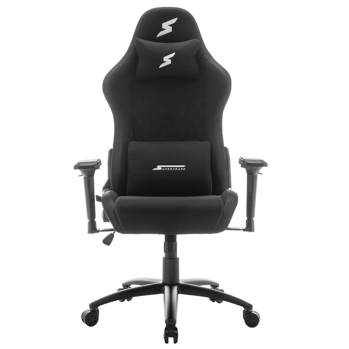 Cadeira Gamer SuperFrame Iris RGB, Reclinável, Tecido, 4D, Preta, SF-CH-IRR4DBB 