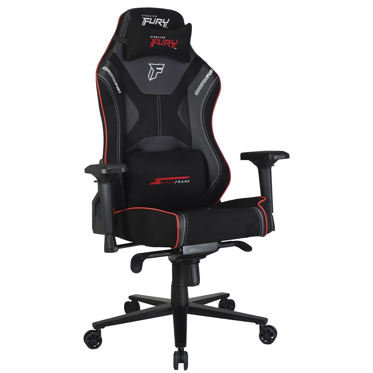Cadeira Gamer SuperFrame Kingston Fury, Reclinável, 4D, Preto e Vemelho, SF-CH-KFR4DBRH