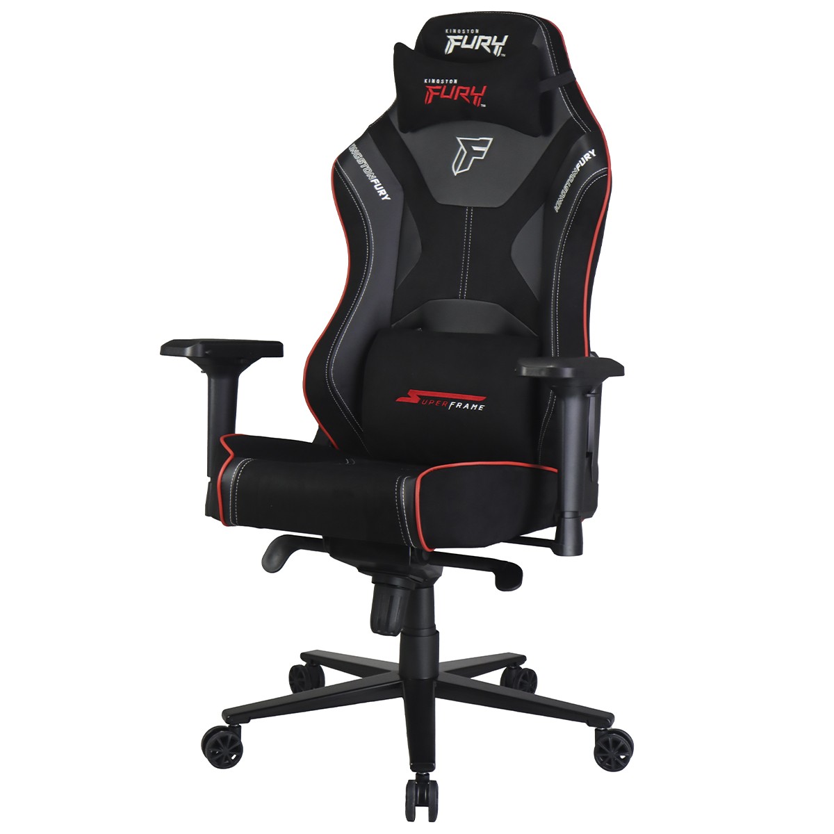 Cadeira Gamer SuperFrame Kingston Fury, Reclinável, 4D, Preto e Vemelho, SF-CH-KFR4DBRH
