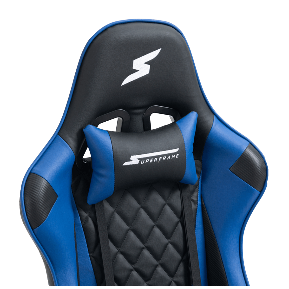 Cadeira Gamer SuperFrame Knight, Reclinável, Preto e Azul