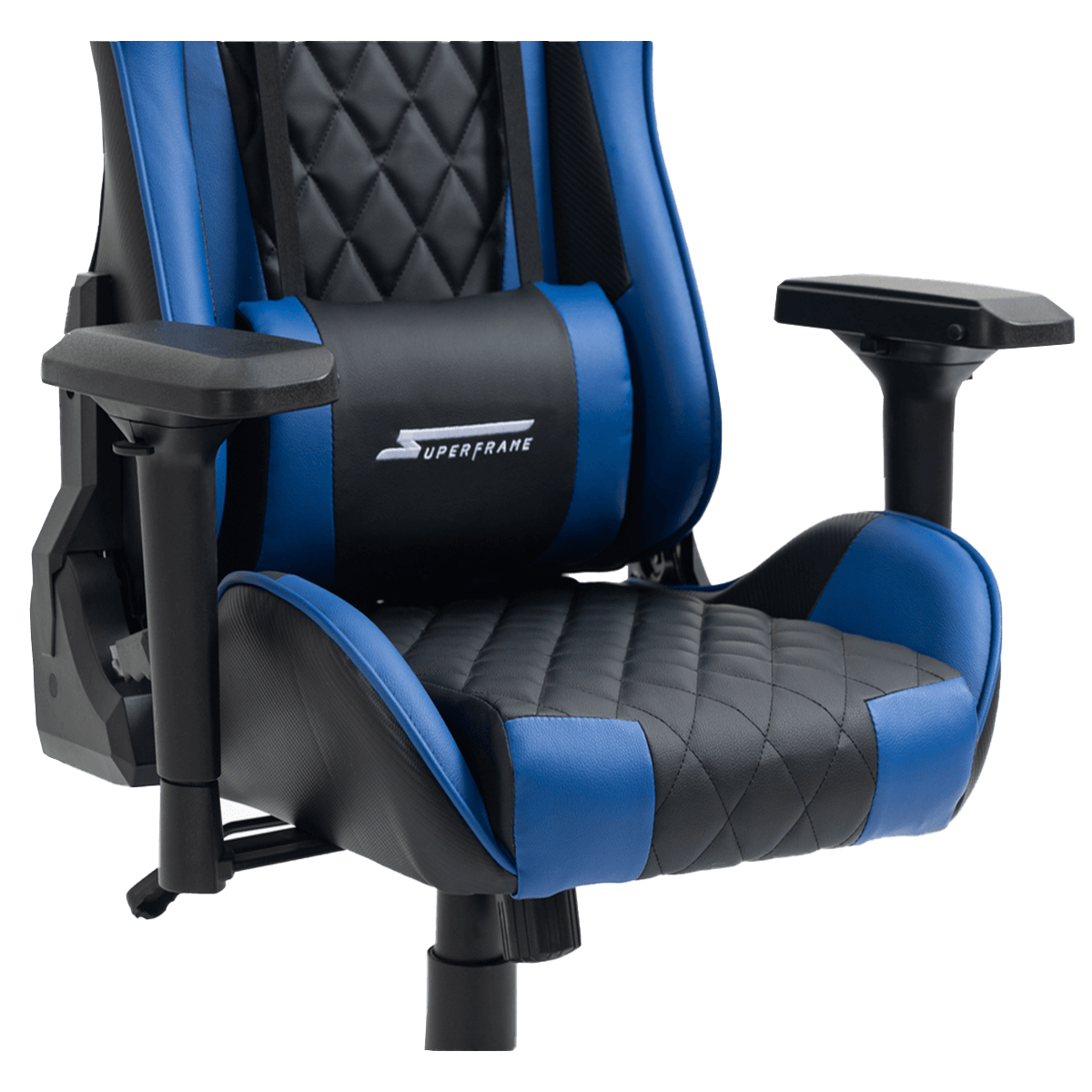 Cadeira Gamer SuperFrame Knight, Reclinável, Preto e Azul