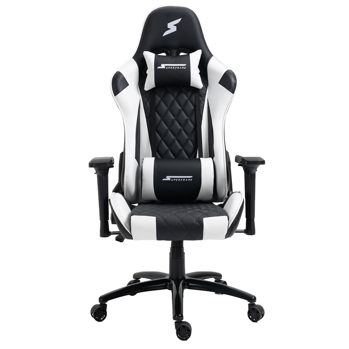 Cadeira Gamer SuperFrame Knight, Reclinável, Preto e Branco