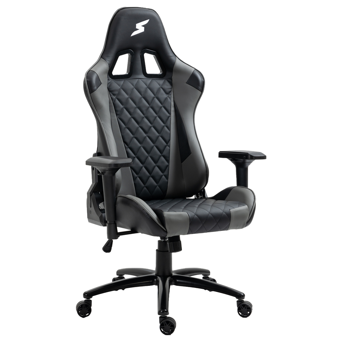 Cadeira Gamer SuperFrame Knight, Reclinável, Preto e Cinza