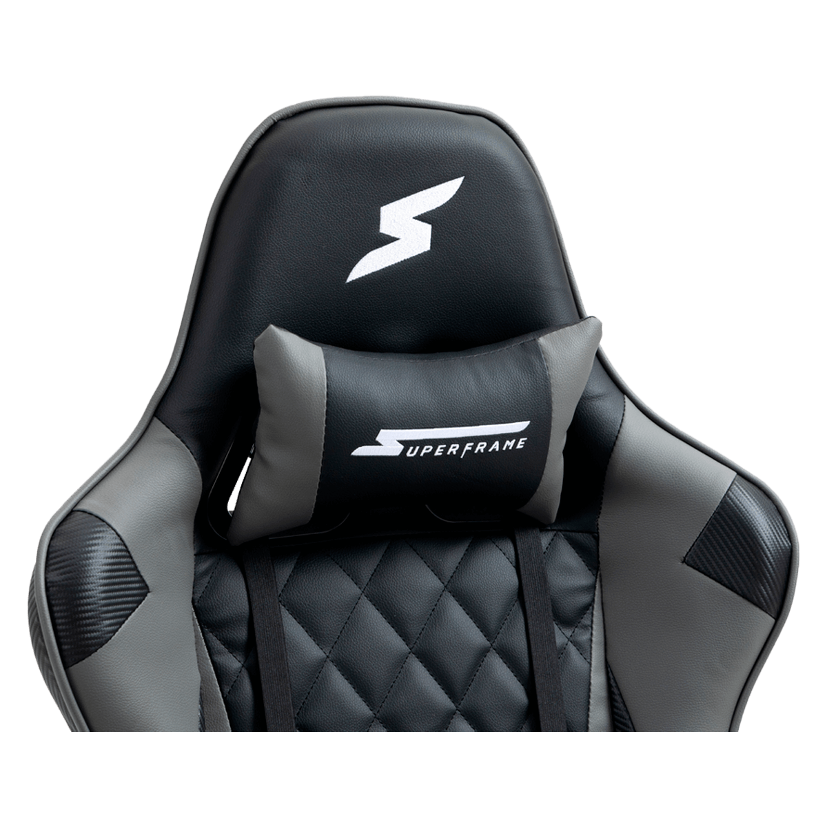 Cadeira Gamer SuperFrame Knight, Reclinável, Preto e Cinza