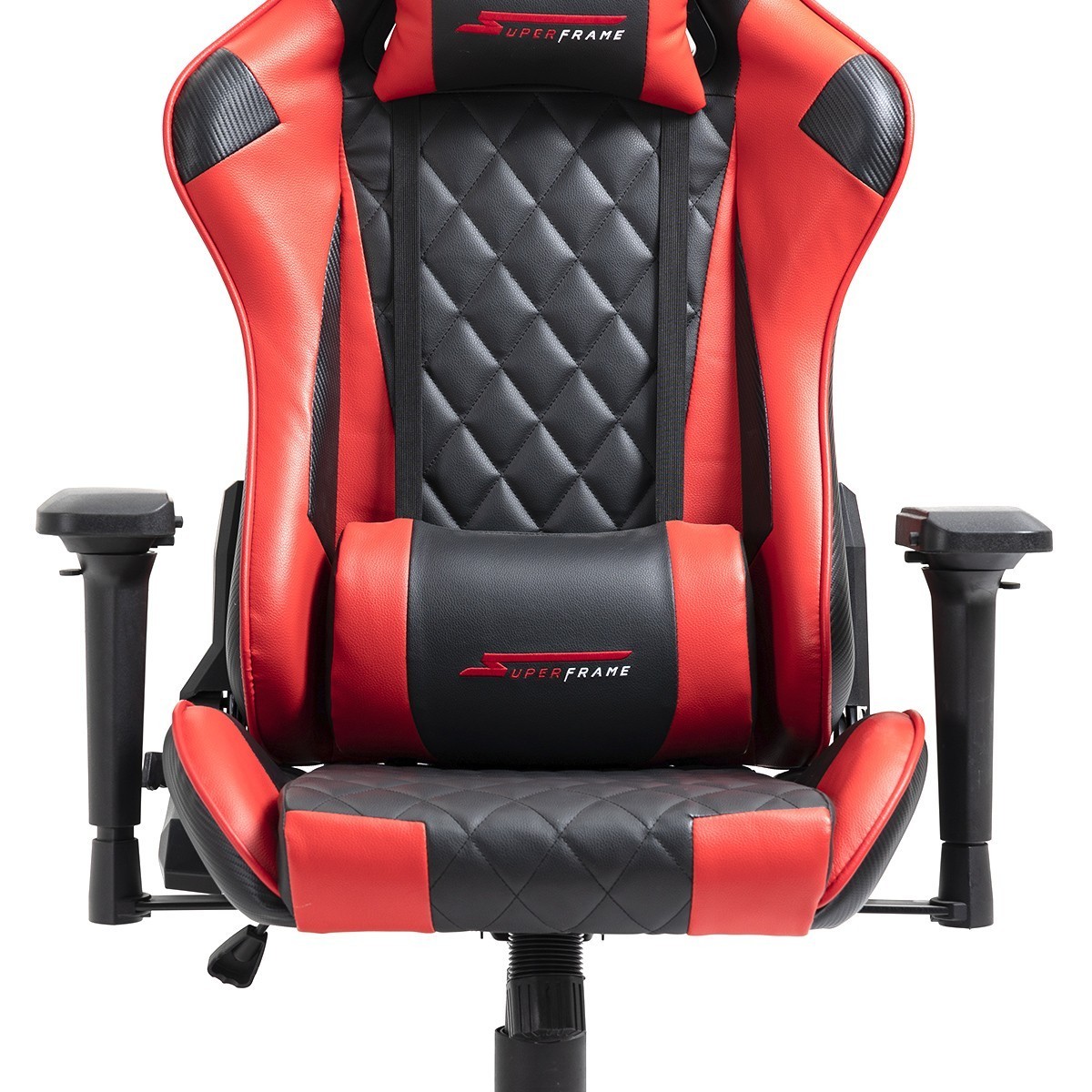 Cadeira Gamer SuperFrame Knight, Reclinável, 4D, Preto e Vermelho