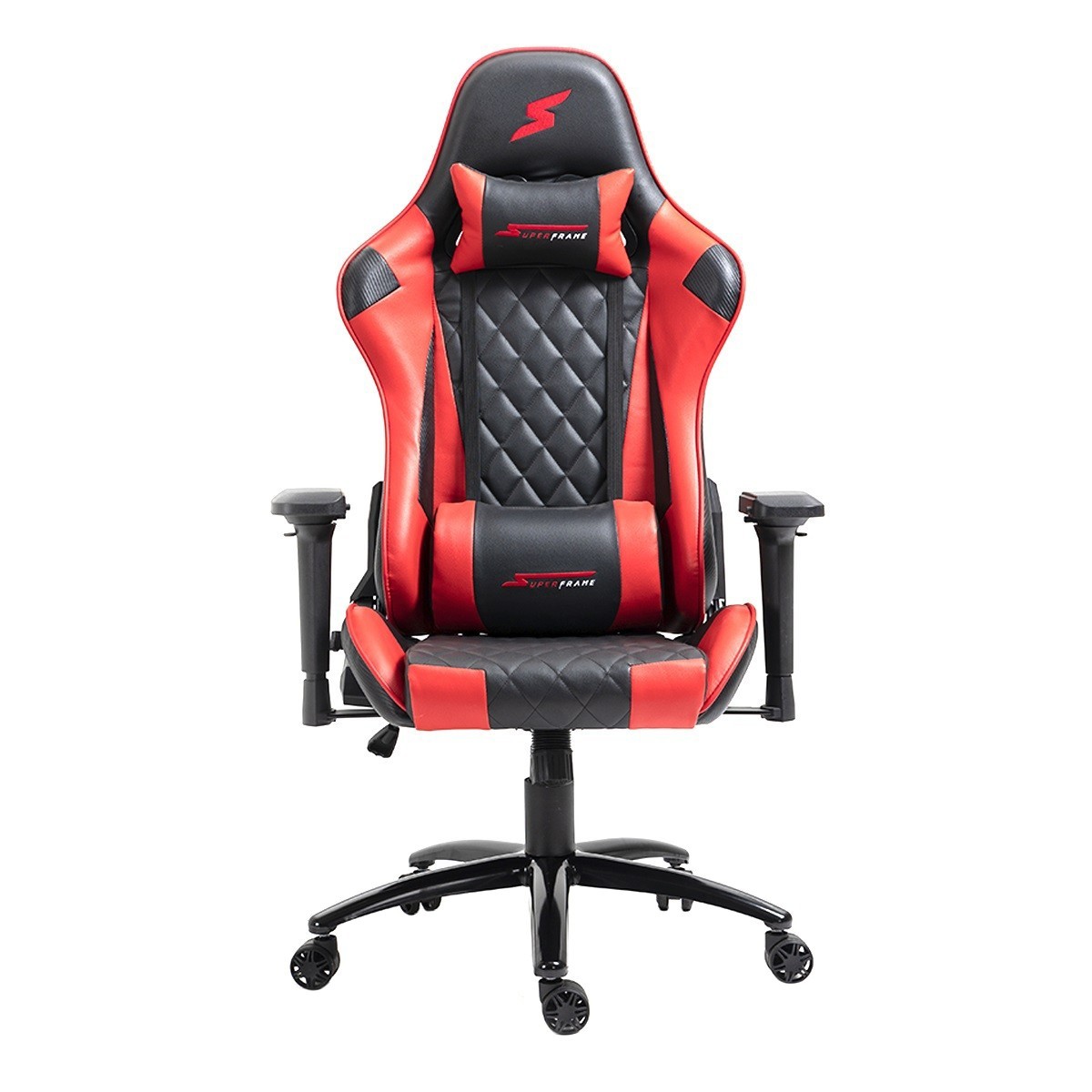 Cadeira Gamer SuperFrame Knight, Reclinável, 4D, Preto e Vermelho