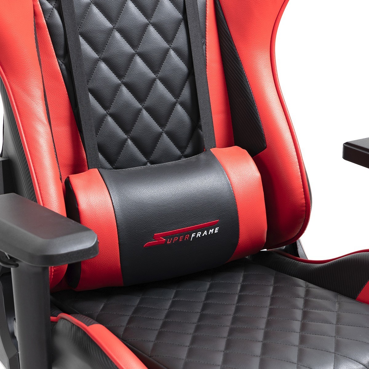 Cadeira Gamer SuperFrame Knight, Reclinável, 4D, Preto e Vermelho