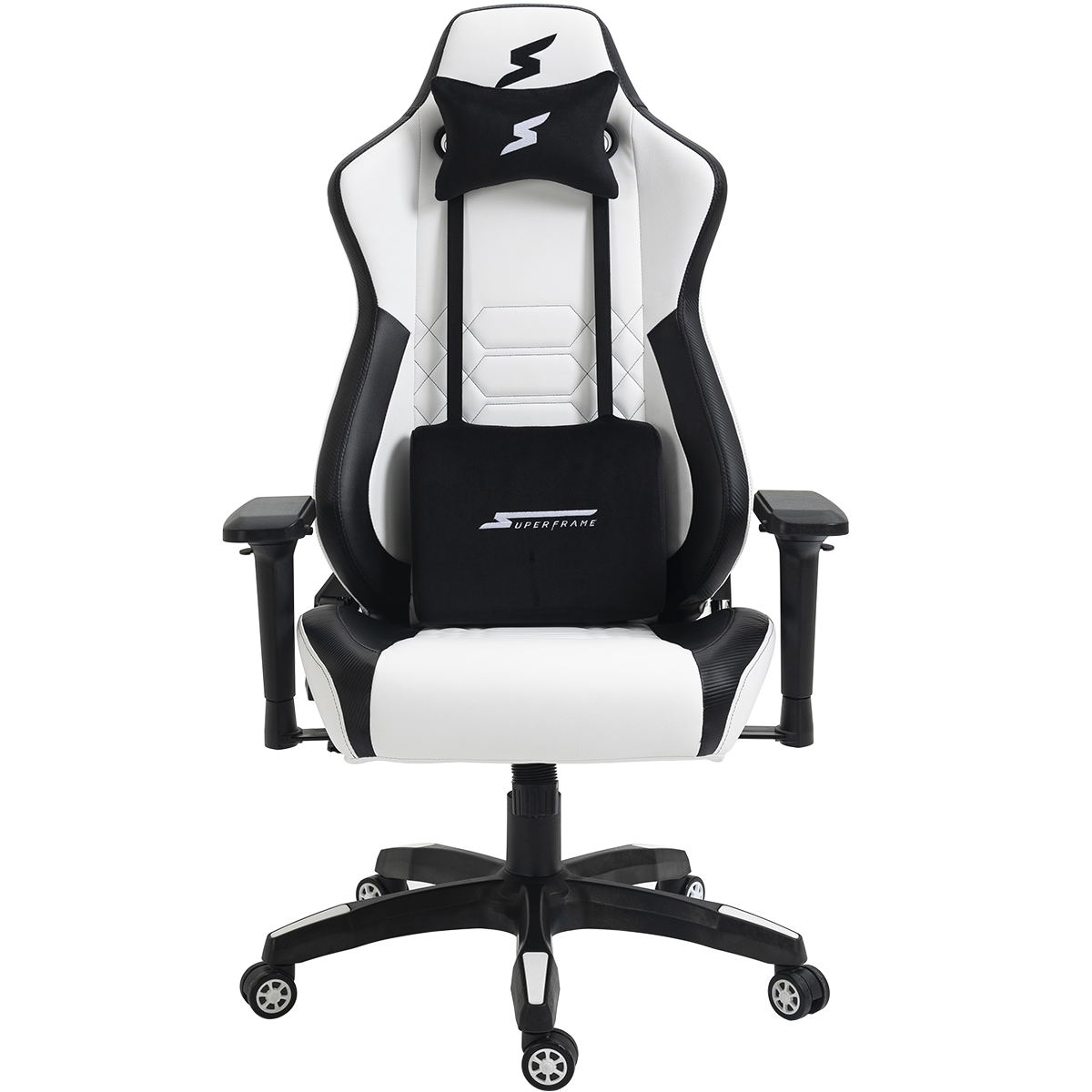 Cadeira Gamer SuperFrame Kong, Reclinável, Branco e Preto 