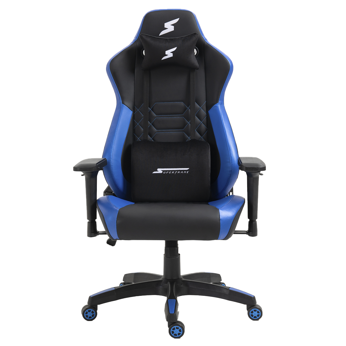 Cadeira Gamer SuperFrame Kong, Reclinável, Preto e Azul