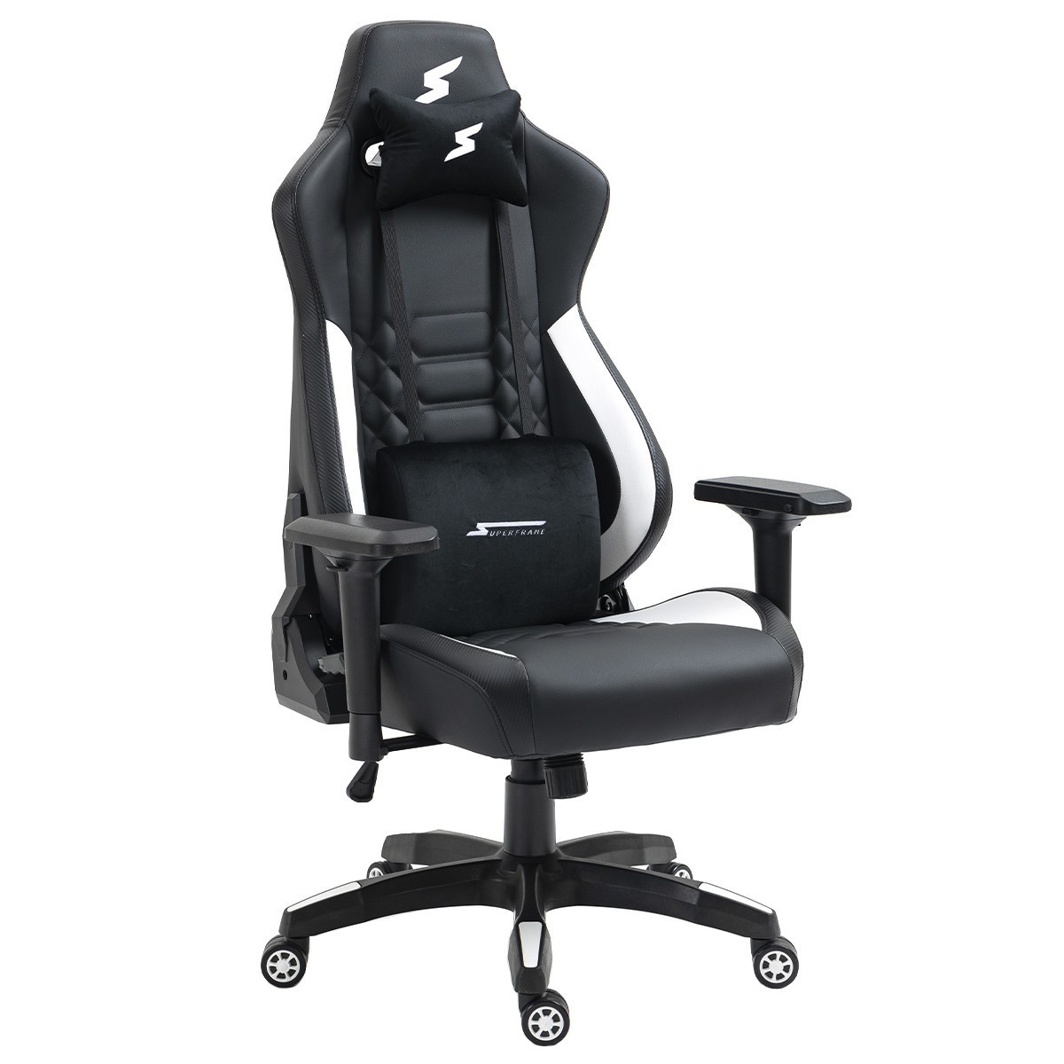Cadeira Gamer SuperFrame Kong, Reclinável, Preto e Branco