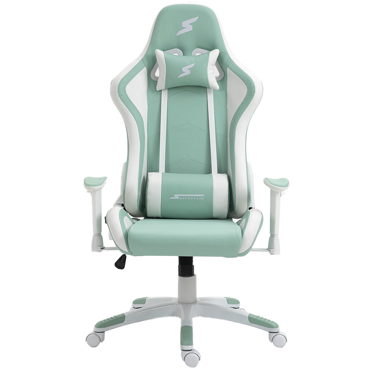 Cadeira Gamer SuperFrame Matcha, Reclinável, Verde e Branco