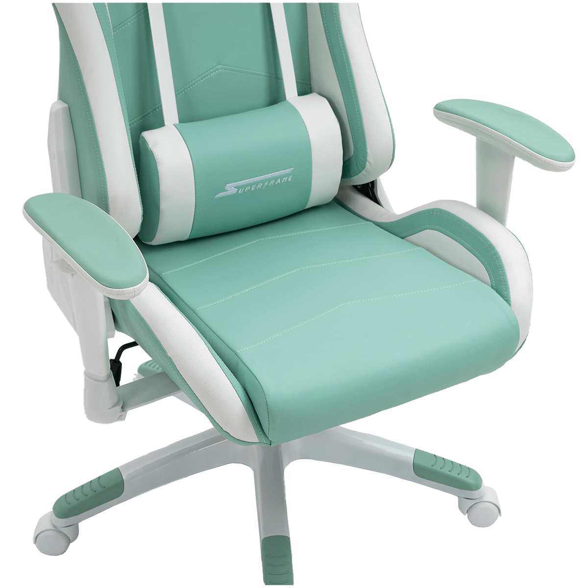 Cadeira Gamer SuperFrame Matcha, Reclinável, Verde e Branco