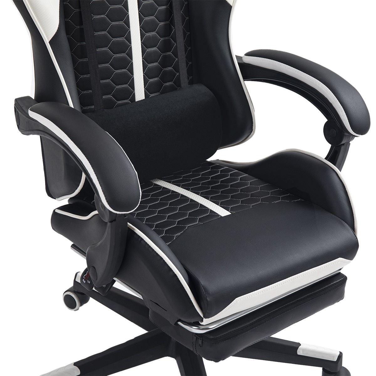 Cadeira Gamer SuperFrame Rocket, Reclinável, Preto E Branco, SF-CH-RCR0DBW